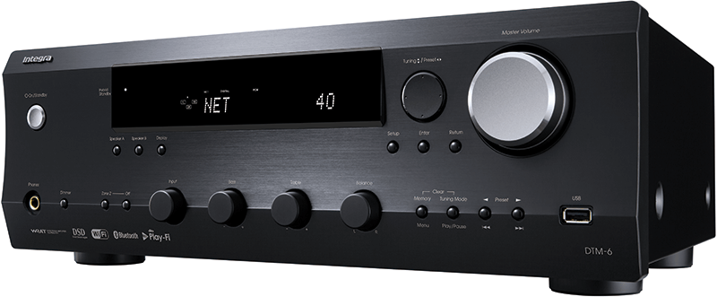 DTM-6 Integra Receptores Estéreo de 80 Watts- Hi Res Audio/Wi-Fi/ Bluetooth/ Airplay